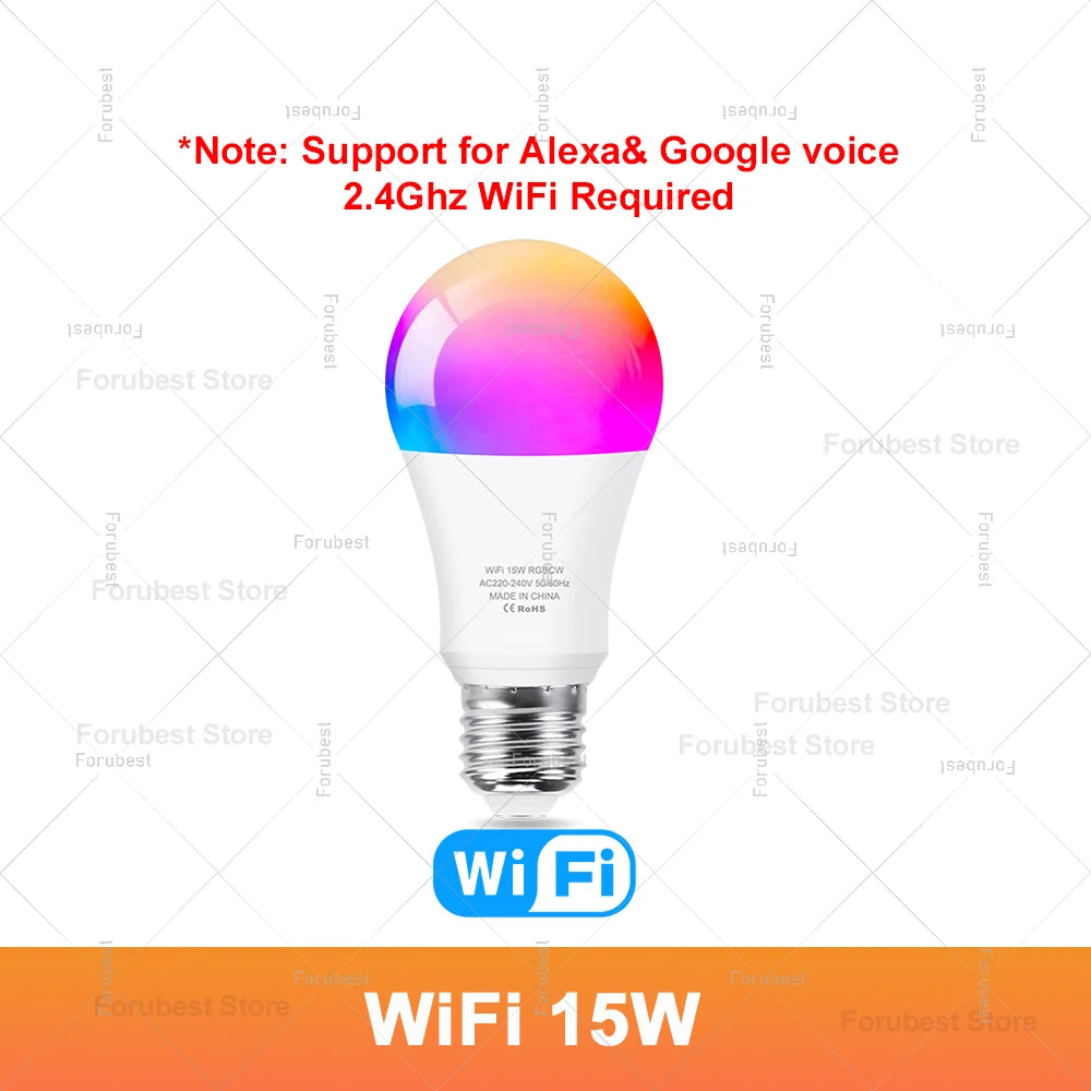 Inteligentna żarówka LED RGB (Bluetooth + WiFi)