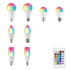 LyfenGlow Smart RGB – Bombilla LED Multicolor con Control Remoto Infrarrojo