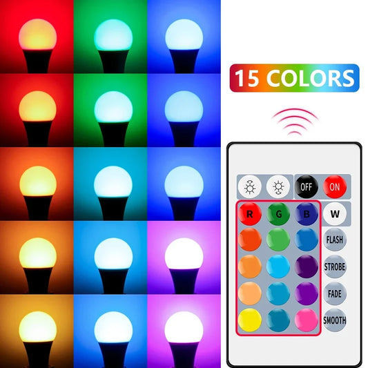 LyfenGlow Smart RGB – Bombilla LED Multicolor con Control Remoto Infrarrojo
