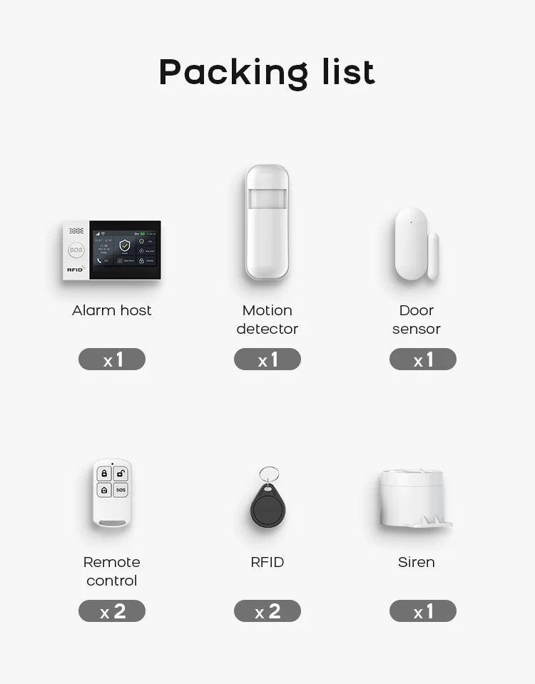 Zestaw inteligentnego alarmu 4G/WiFi