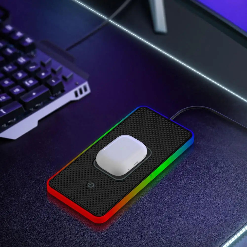 LyfenCharge Auto 20W – Cargador Inalámbrico para Coche con Base Antideslizante y Luces LED